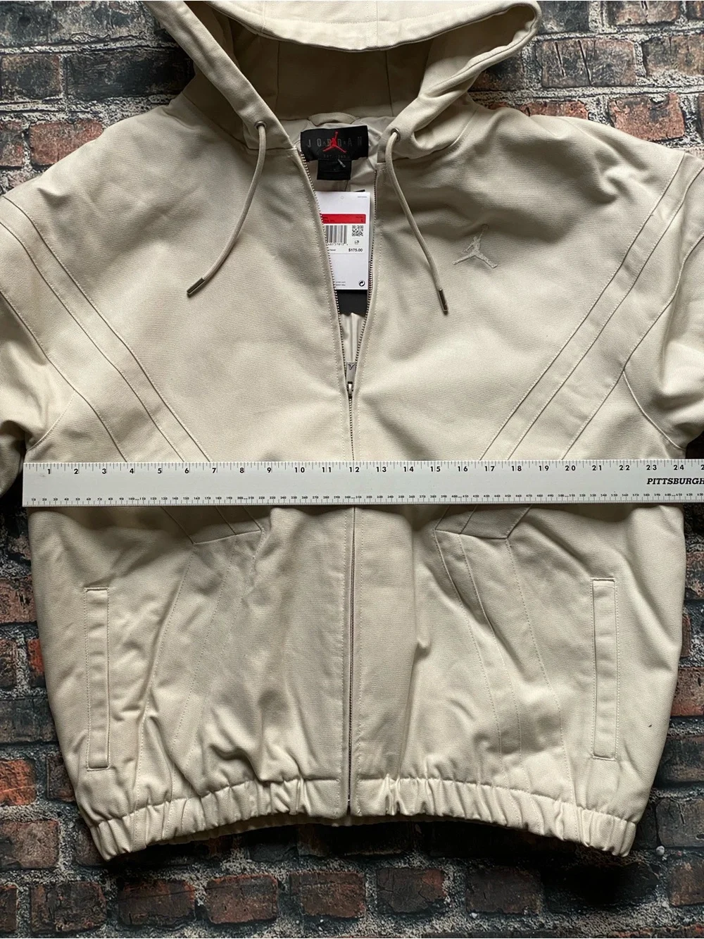 MSRP$175 (NEW) NIKE Flight Draft Jacket Light Orewood  Mens Lg - Loose Fit